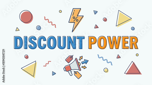 Promotional Event, Discount Power, Online Marketing, Graphic Design, Digital Environment, Bold Viewpoint, Advertising Strategy