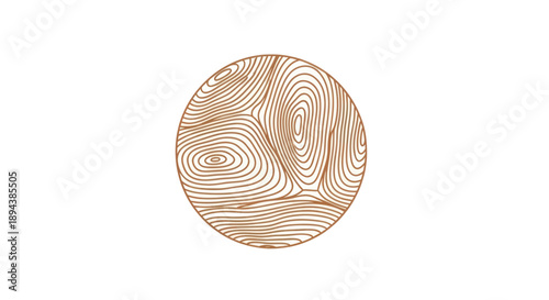 Abstract Circular Wood Grain Texture Pattern.