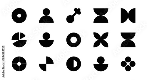 Abstract Geometric Shapes and Minimalist Icons Collection.
