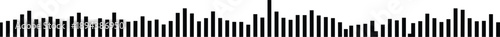 Audio waveform visualization icon representing sound frequency music equalizer signal digital recording interface element design technology abstract vector