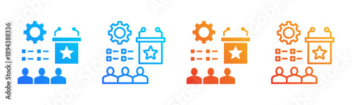Leadership Program Consistent and versatile vector icons illustrating essential concepts in various styles