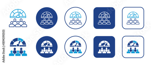 Workforce Capacity Multi-Style Icon Variations Background