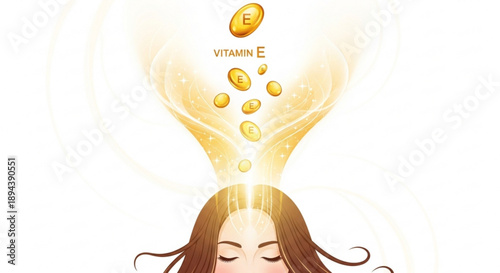 Woman with closed eyes receiving vitamin e benefits for healthy hair and skin