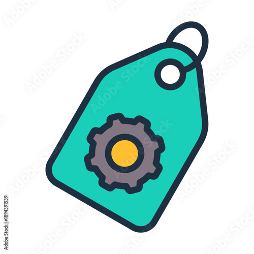 Tagging System Icon - Lineal Color