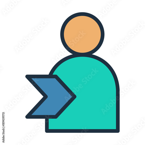 User Login Icon - Lineal Color