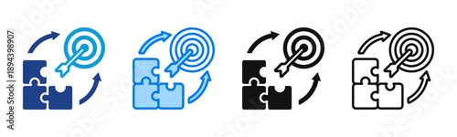 Team Development Consistent and versatile vector icons illustrating essential concepts in various styles