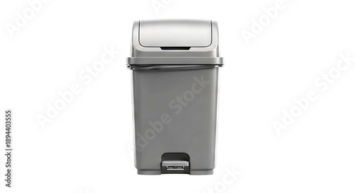 Dark Gray Rectangular Step Trash Can