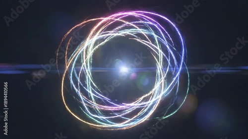 Wallpaper Mural Green Screen various colored animating lines in a circular pattern with embedded alpha channel loop scene 4 distortion, overlay, glitch, static noise, scan on black background, 4k animated video Torontodigital.ca