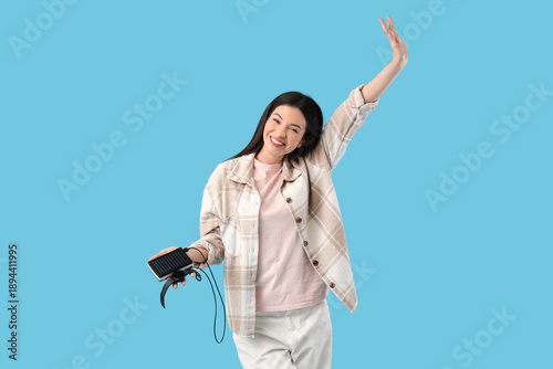 Beautiful young woman with ...