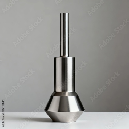 Wallpaper Mural Stainless steel mechanical component with cylindrical and conical sections Torontodigital.ca