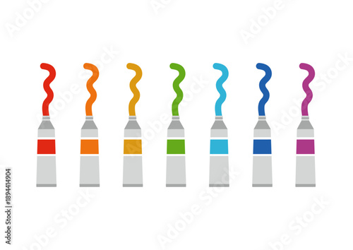 7色の絵の具セット