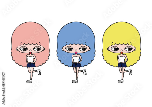 ポップな女の子のイラスト