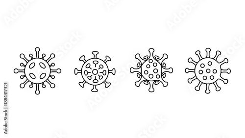 Virus Illustrations in Various Forms.