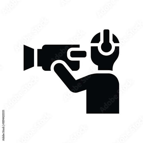  cameramen glyph icon illustration vector graphic.eps