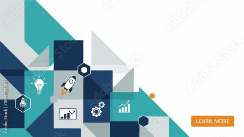 Business growth and development abstract graphic design.