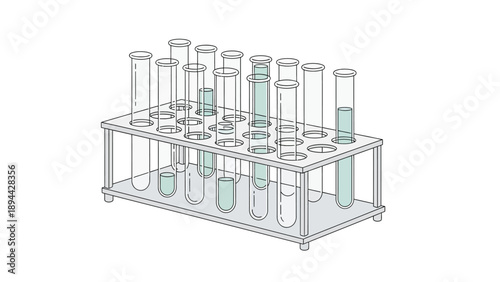 Laboratory Test Tubes in Rack Holder.