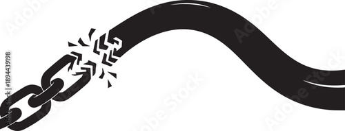 Breaking free from constraints and limitations concept illustration