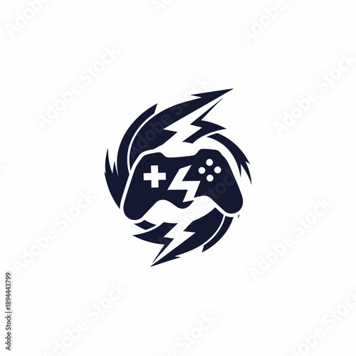 Gaming Controller Logo Design Element.