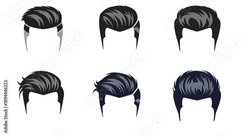 Collection of hairstyles for women with different hair textures and styles showcased from behind