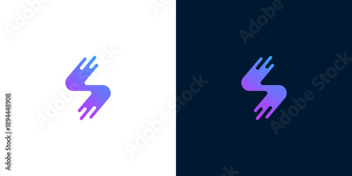 Abstract letter S logo with a modern, dynamic, and colorful gradient design suitable for technology or business branding