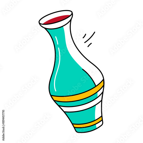 A doodle style icon depicting a vase