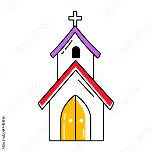 A drawing style icon representing chapel