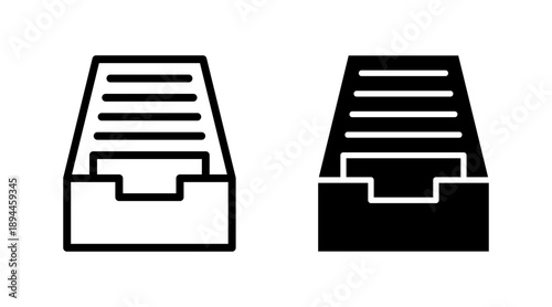 Archive folders icon set vector. Document vector icon. Archive storage icon.