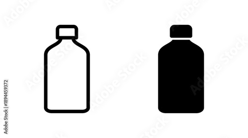 Bottle icon set vector. bottle sign and symbol