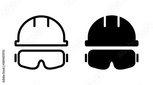 Helmet icon set vector. Motorcycle helmet sign and symbol. Construction helmet icon. Safety helmet
