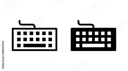Keyboard icon set vector. keyboard sign and symbol