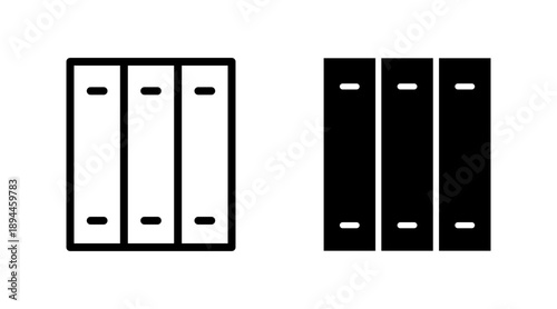 Library icon set vector. education sign and symbol