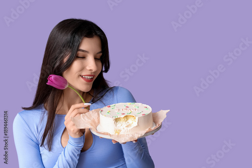 Beautiful young woman with ...