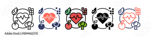 Heart Healthy Food multiple icon