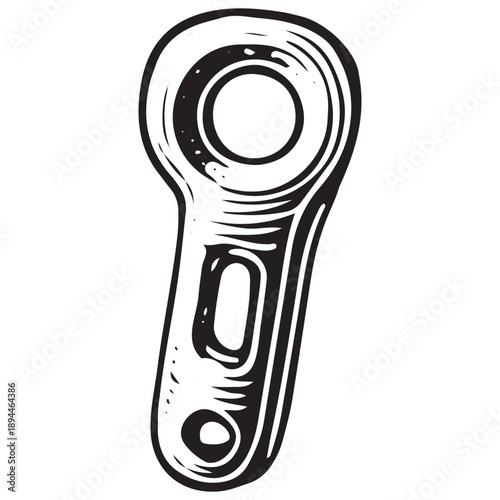 Vintage Cigar Cutter Illustration – Classic Tobacco Accessories Engraving