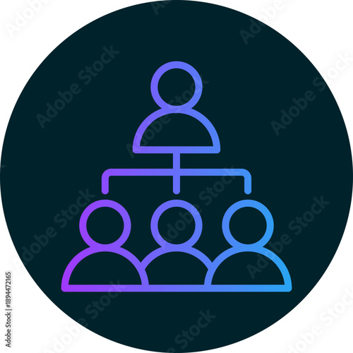 Team structure icon for management productivity, business, website, application, printing, document, poster design, etc