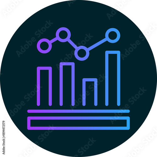 Statistics icon for management productivity, business, website, application, printing, document, poster design, etc