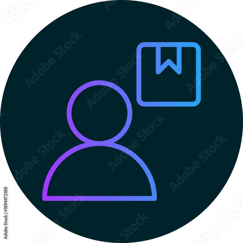 Product owner icon for management productivity, business, website, application, printing, document, poster design, etc