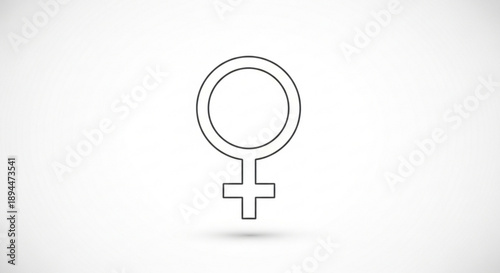 Female symbol icon gender sign feminist emblem equality mark