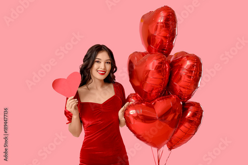 Beautiful young happy Asian...