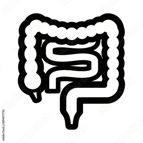 Intestine Illustrates Medical Digestion Procedure for Colon Health Awareness