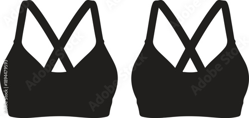 Criss-Cross Strap Sports Bra FlatsTechnical Activewear Template