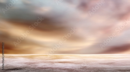 Serene Ocean Horizon at Twilight with Colorful Cloudy Sky and Gentle Waves Reflecting Natural Beauty