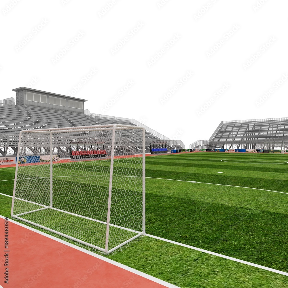 Fototapeta premium 3d render of outdoor futsal arena