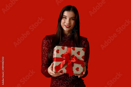 Beautiful young woman with ...