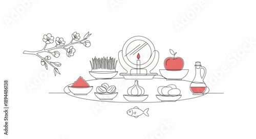 Healthy food arrangement with fresh fruits vegetables and a plate with a red slash symbol