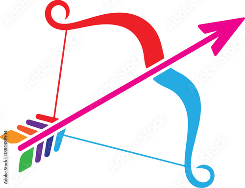 Traditional Archer Silhouette Icons  Historic Bows, Arrows, and Quivers