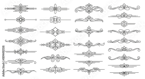 Elegant ornamental design elements for luxury branding and packaging