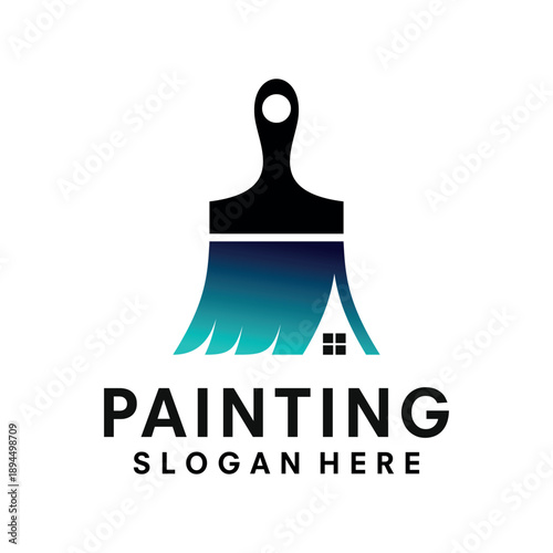 painting design logo template vector illustration
