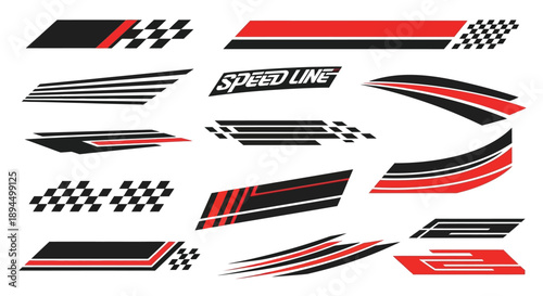 Dynamic racing stripes and speed line graphics for modern design