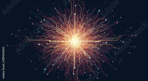 A minimalist design evoking connectivity and innovation, perfect for technology and business themes.